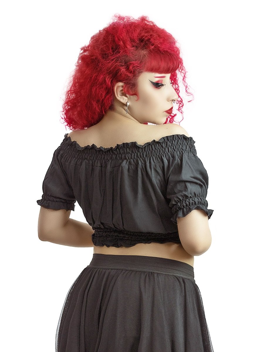Blusa Cropped Ciganinha Steampunk Lolita