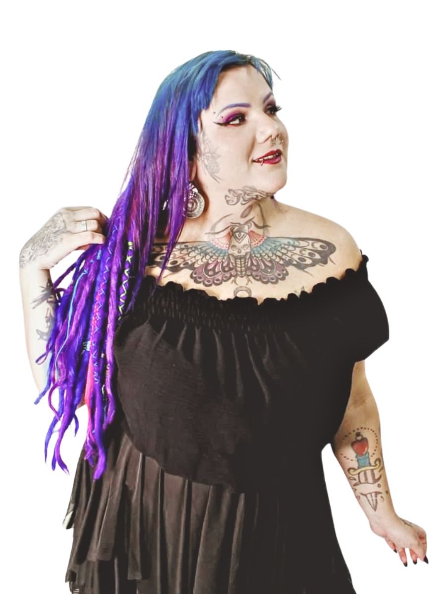 Blusa Cropped Ciganinha Steampunk Lolita