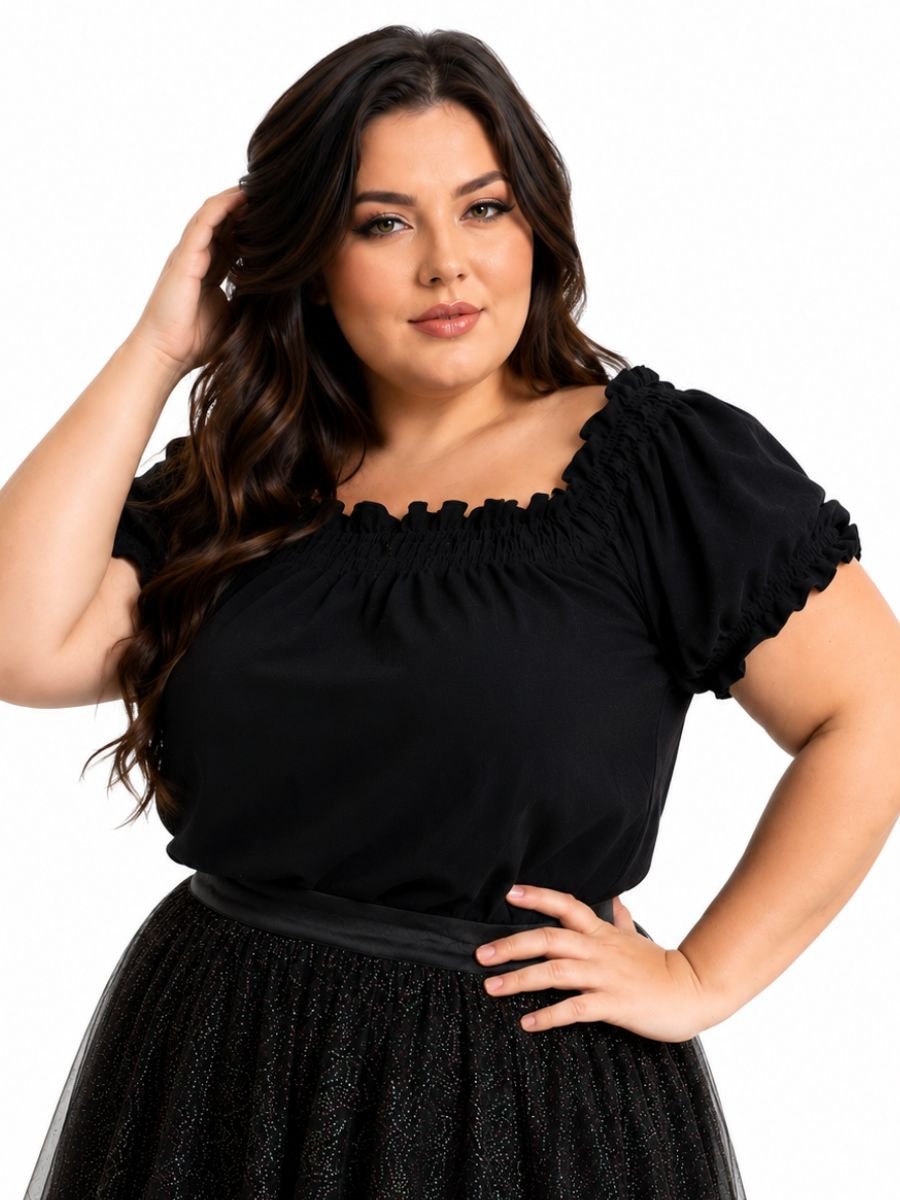 Blusa Cropped Ciganinha Steampunk Lolita