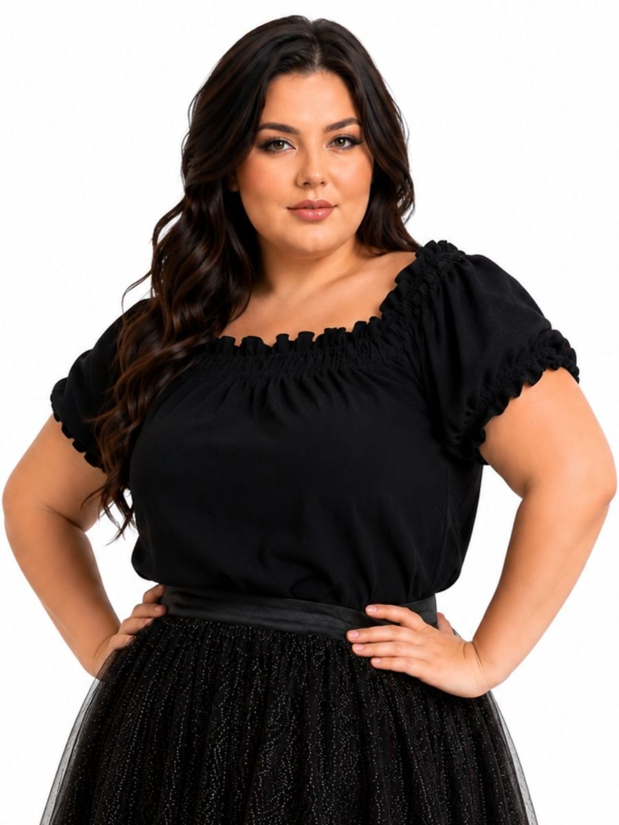 Blusa Cropped Ciganinha Steampunk Lolita