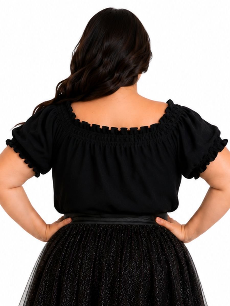 Blusa Cropped Ciganinha Steampunk Lolita