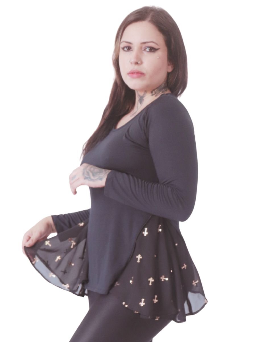 Blusa Puppet Dark Cross