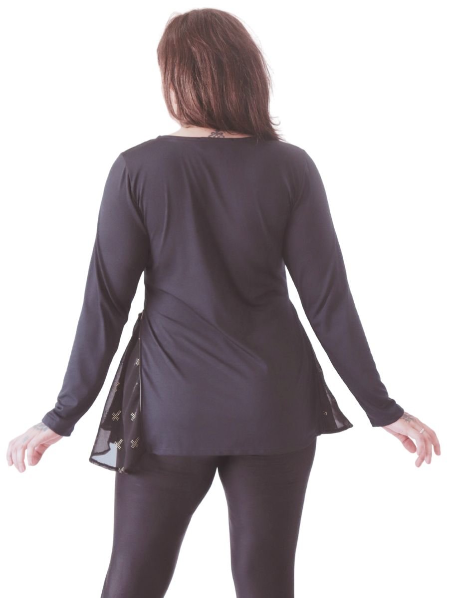 Blusa Puppet Dark Cross Strass