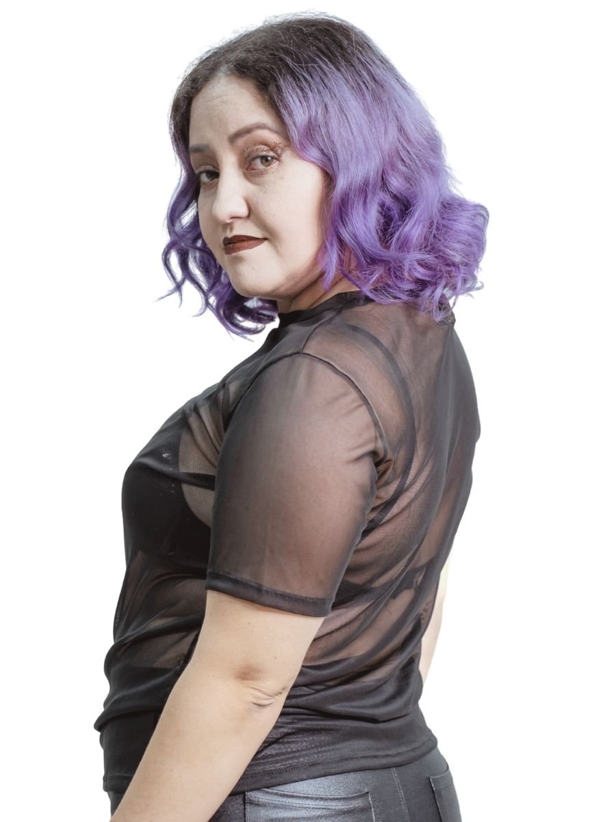 Blusa Tule Transparente Lisa Moon