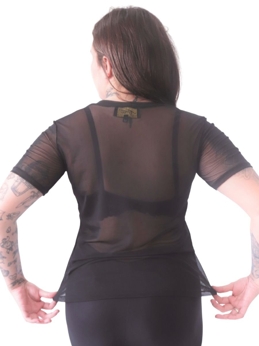 Blusa Tule Transparente Lisa Moon