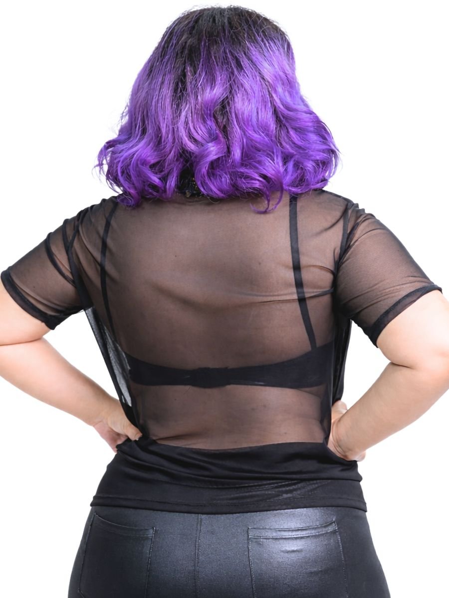 Blusa Tule Transparente Lisa Moon