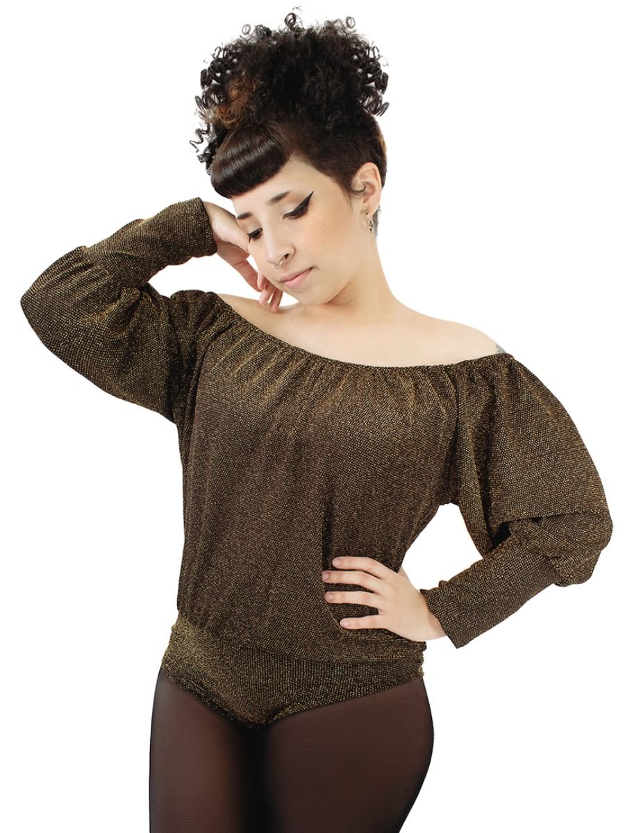 Body Steampunk Lurex Ouro Velho Gold