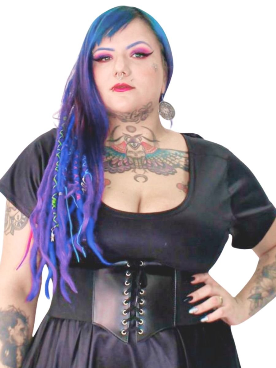 Cinto Corselet Courino Lace Up Ajustável Darling