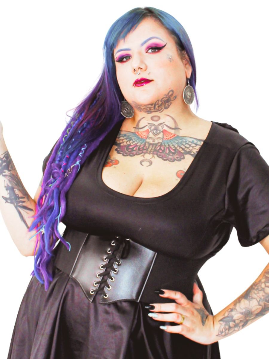 Cinto Corselet Courino Lace Up Ajustável Darling