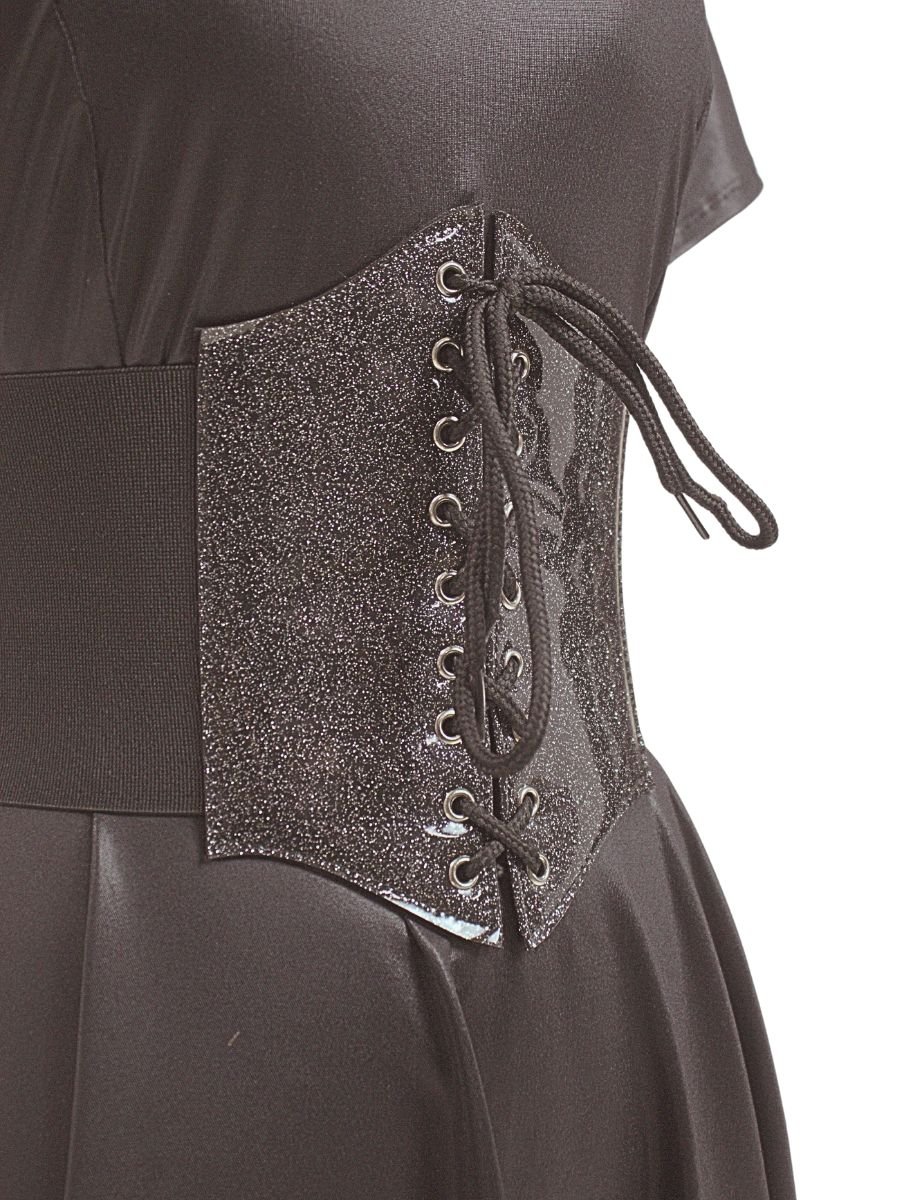 Cinto Corselet Lace Up Ajustável Glitter Mariah