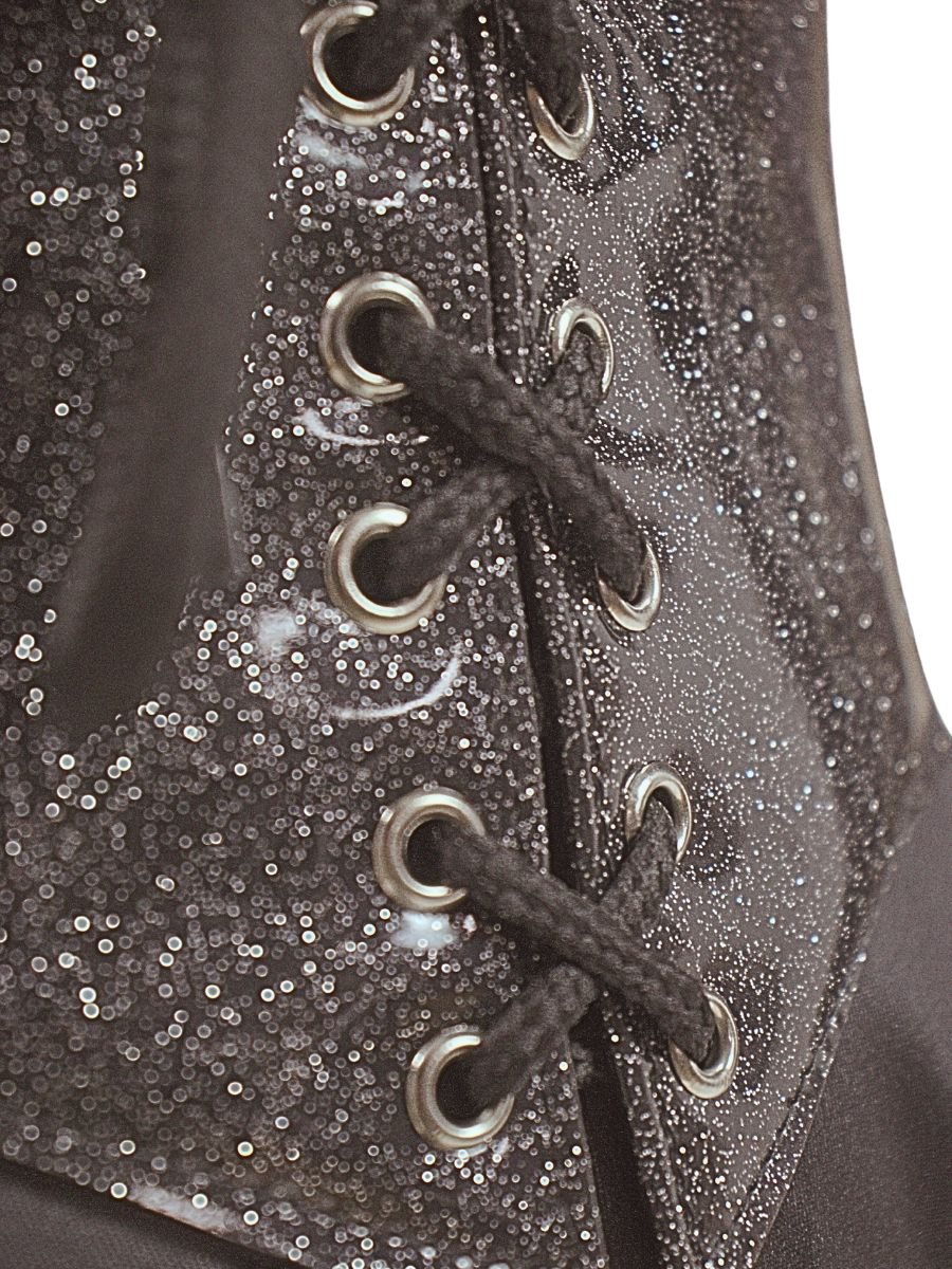 Cinto Corselet Lace Up Ajustável Glitter Mariah