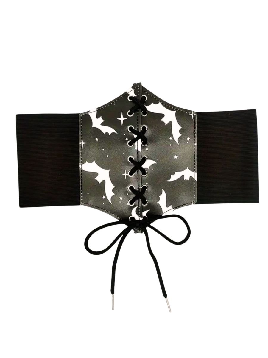 Cinto Corselet Lace Up Ajustável Morcego