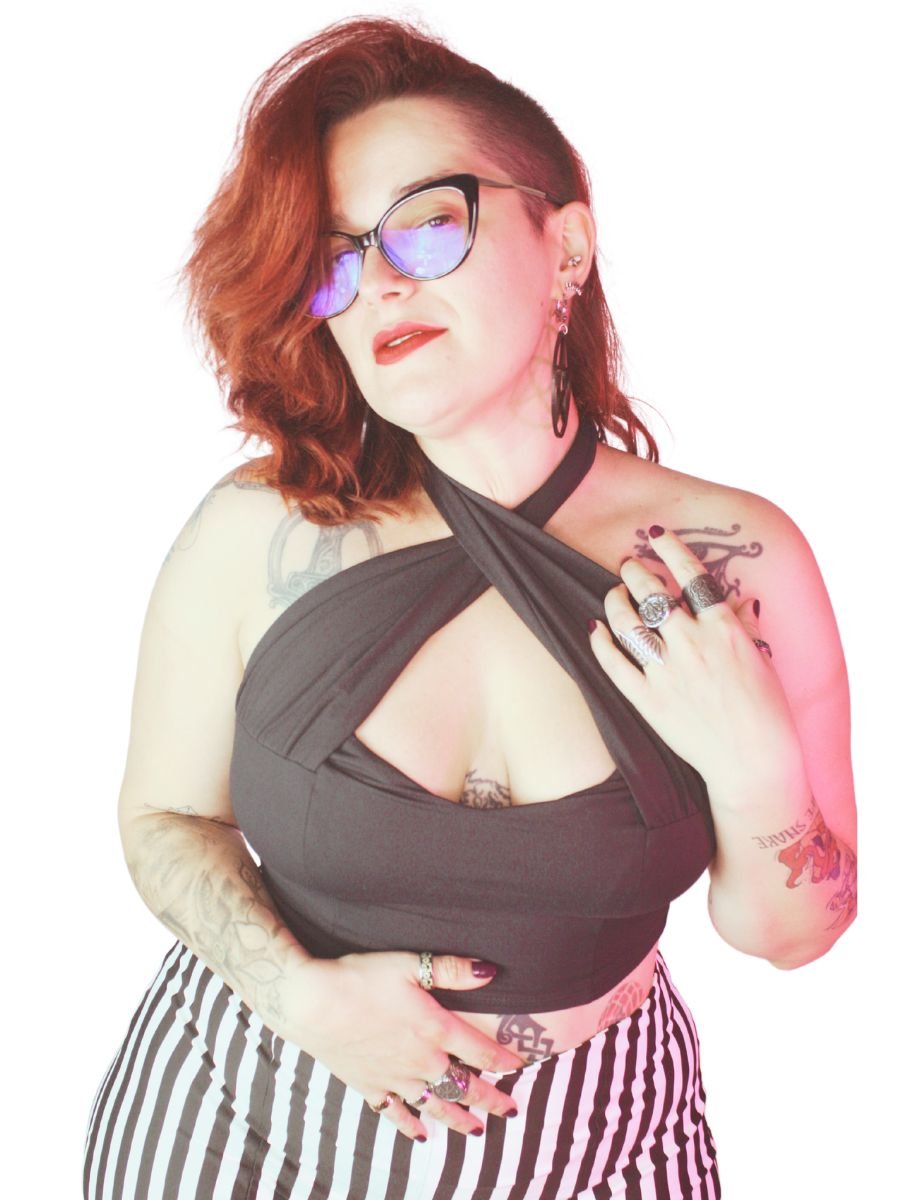 Blusa Cropped Pin Up Dark Mellody