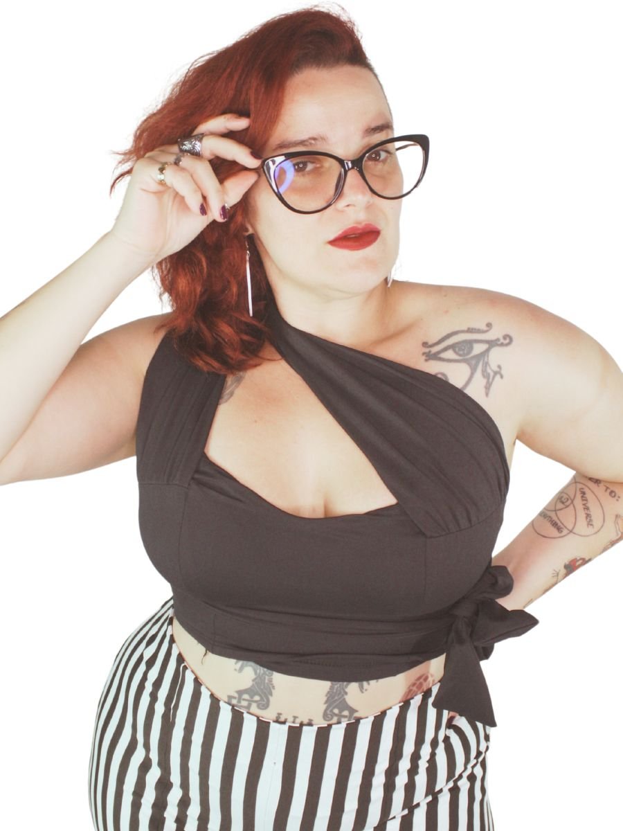 Blusa Cropped Pin Up Dark Mellody