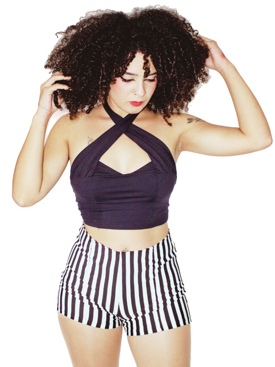 Blusa Cropped Pin Up Dark Mellody