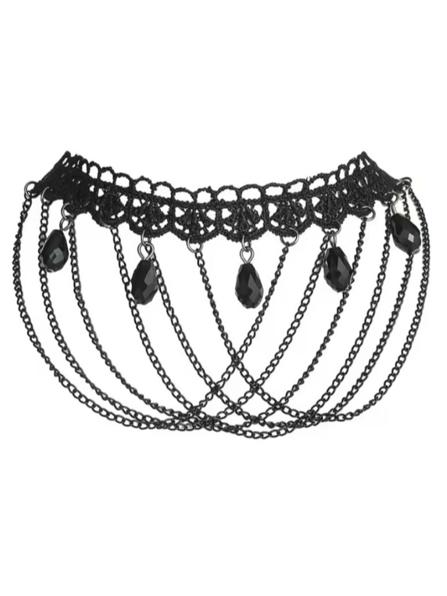 Gargantilha Choker Obsidian