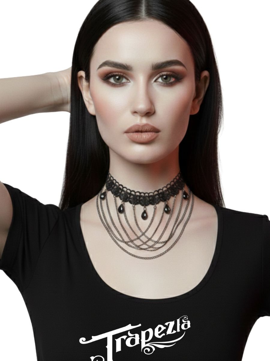 Gargantilha Choker Obsidian
