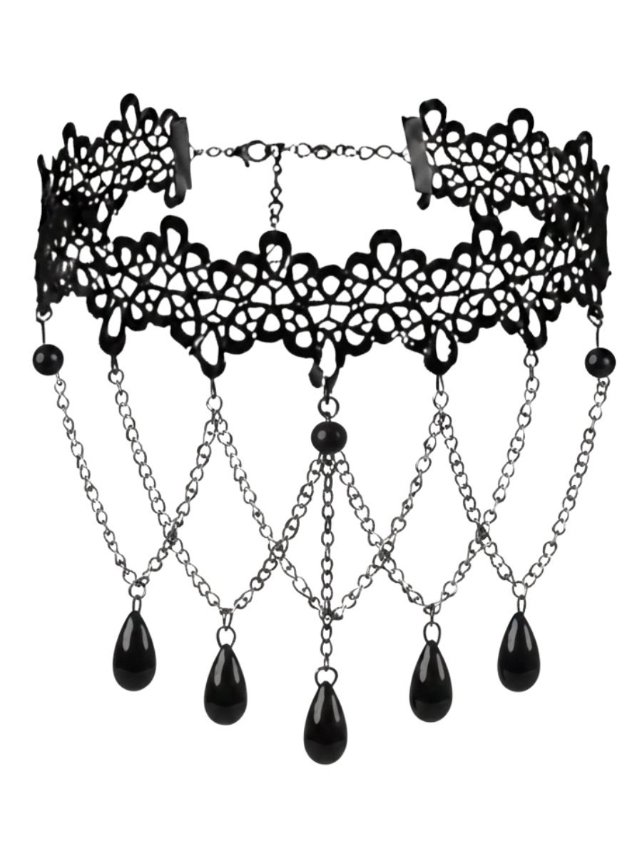 Gargantilha Choker Renda Dark Fleur