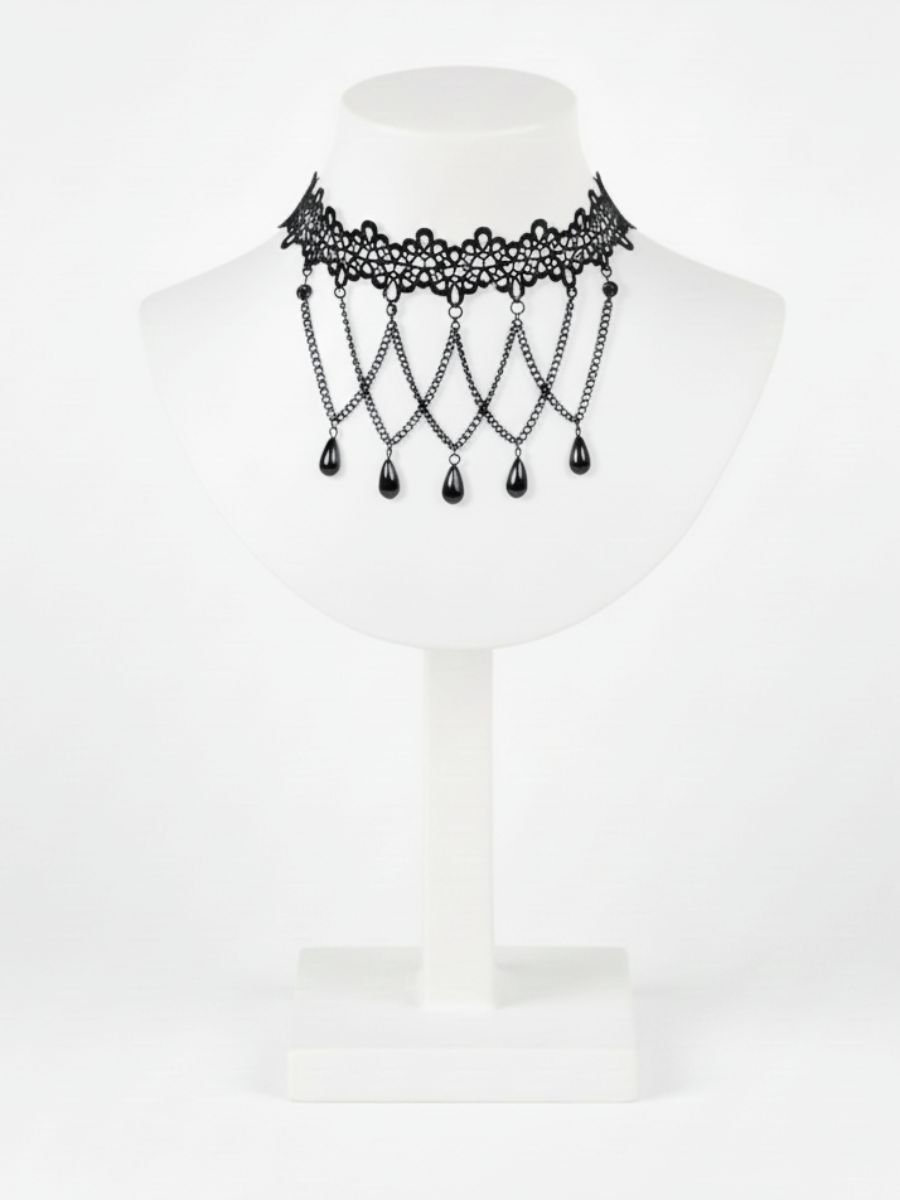 Gargantilha Choker Renda Dark Fleur