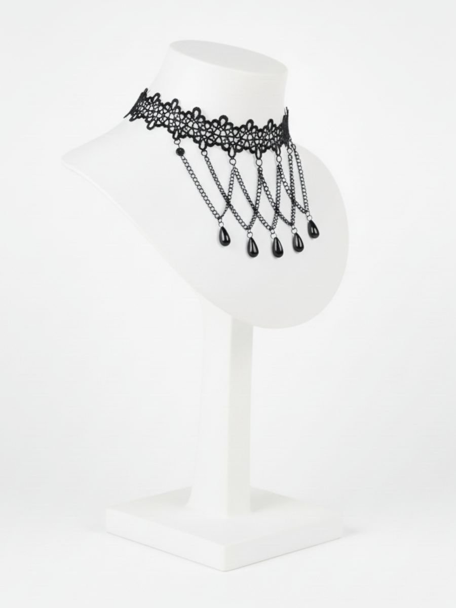 Gargantilha Choker Renda Dark Fleur