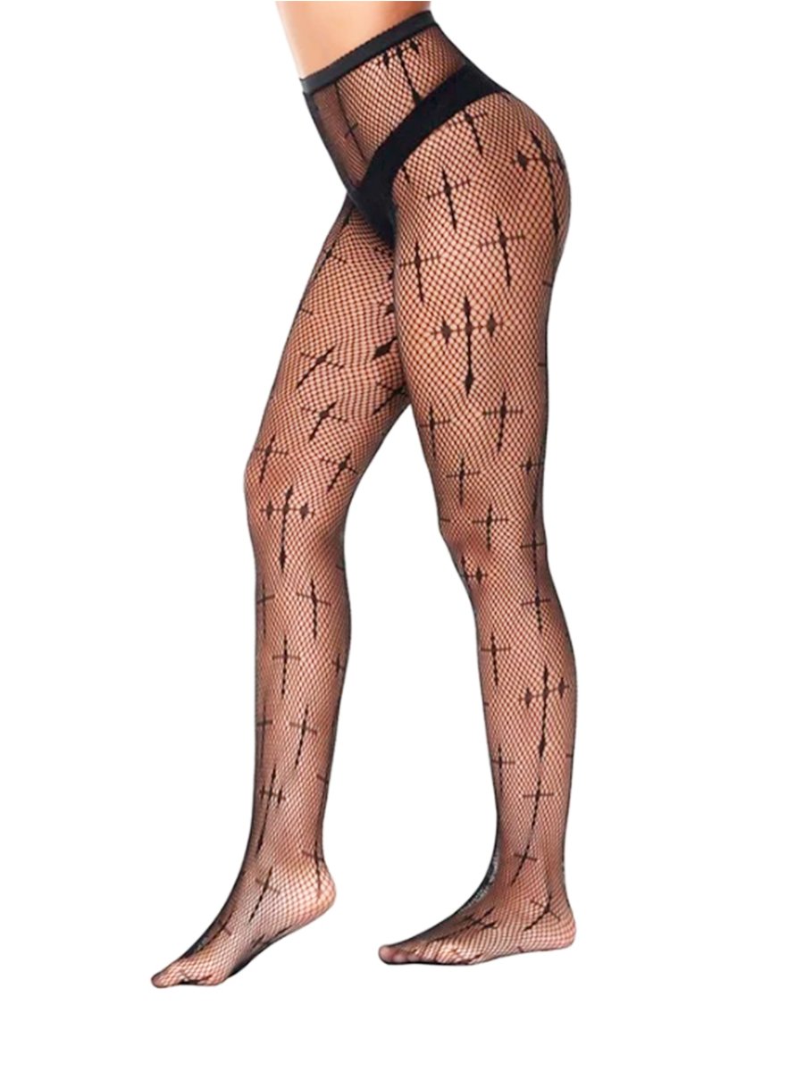 Meia Calça Arrastão Crucifixo Cross