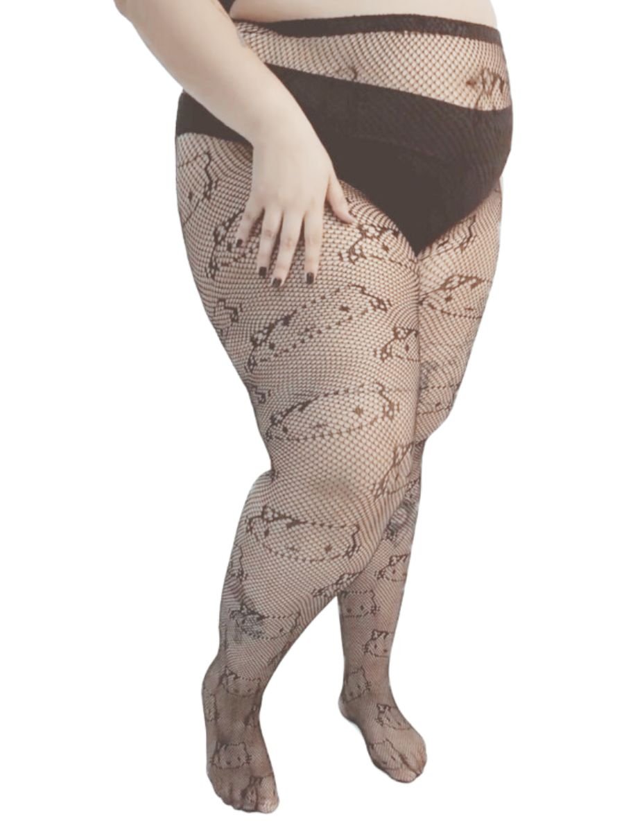 Meia Calça Arrastão Hello Kitty