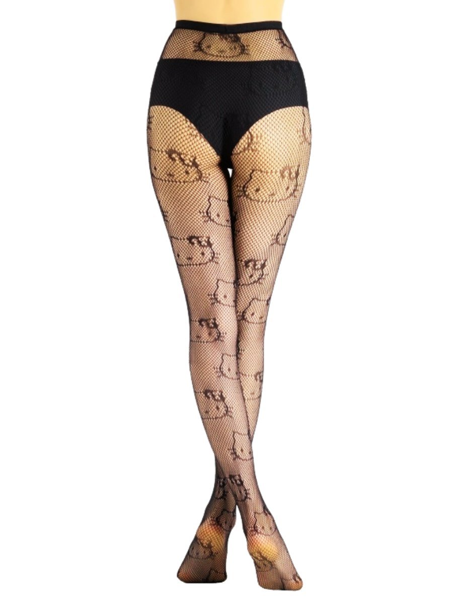 Meia Calça Arrastão Hello Kitty