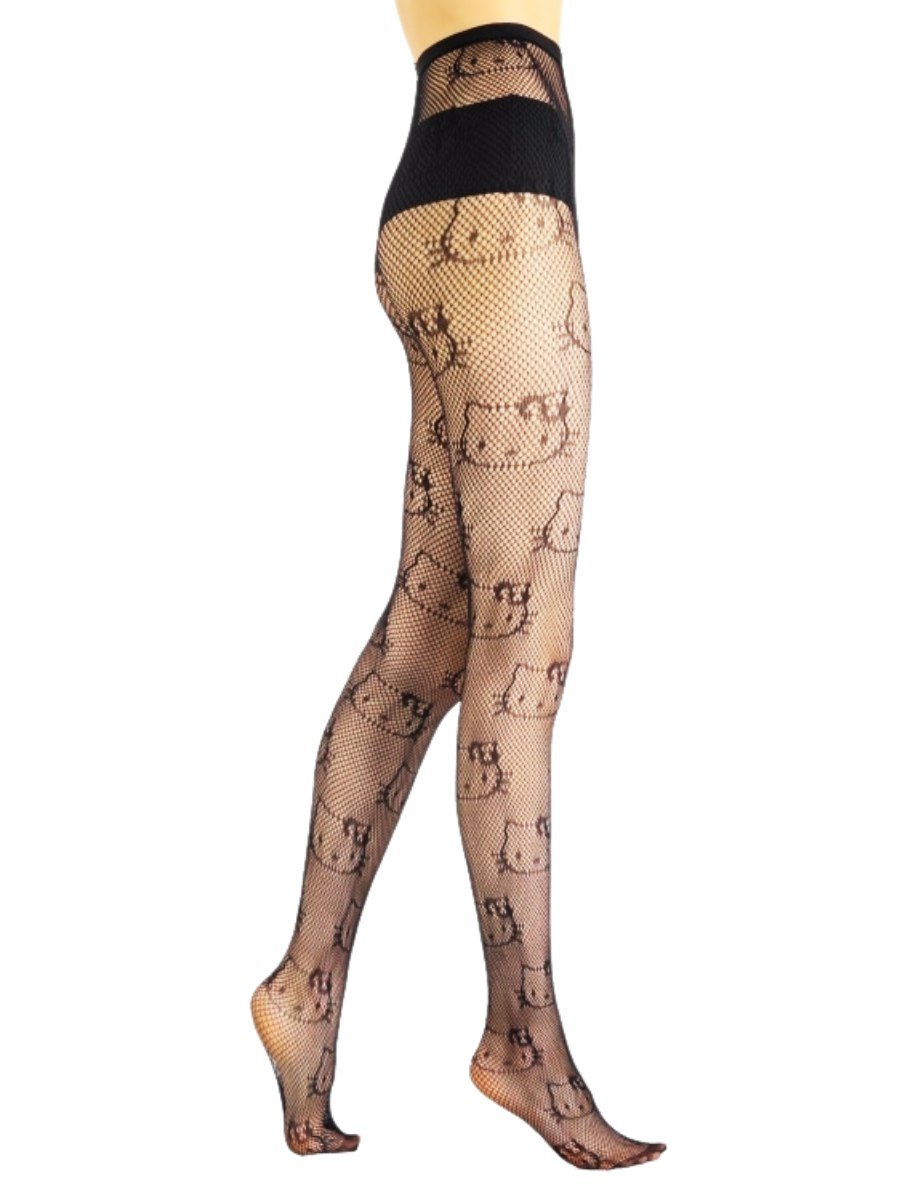 Meia Calça Arrastão Hello Kitty