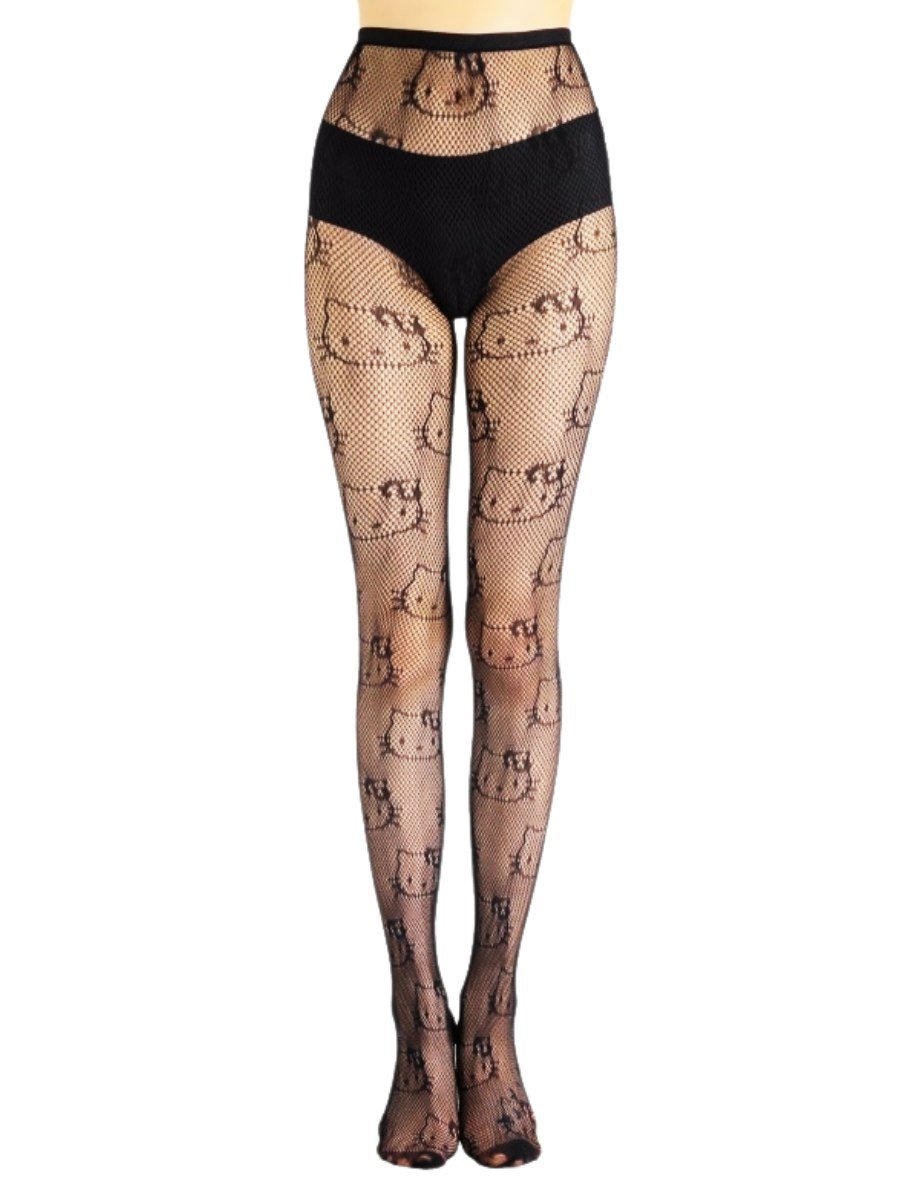 Meia Calça Arrastão Hello Kitty