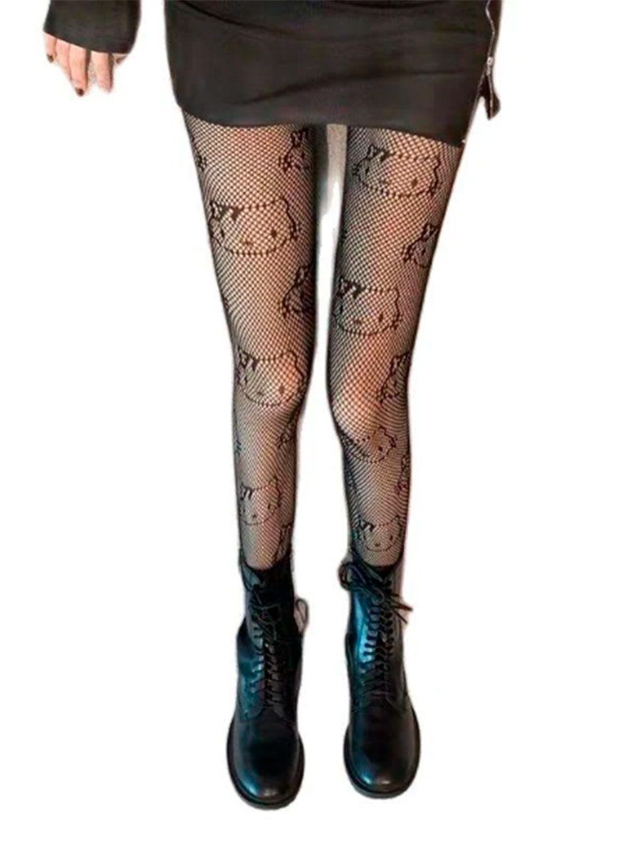 Meia Calça Arrastão Hello Kitty