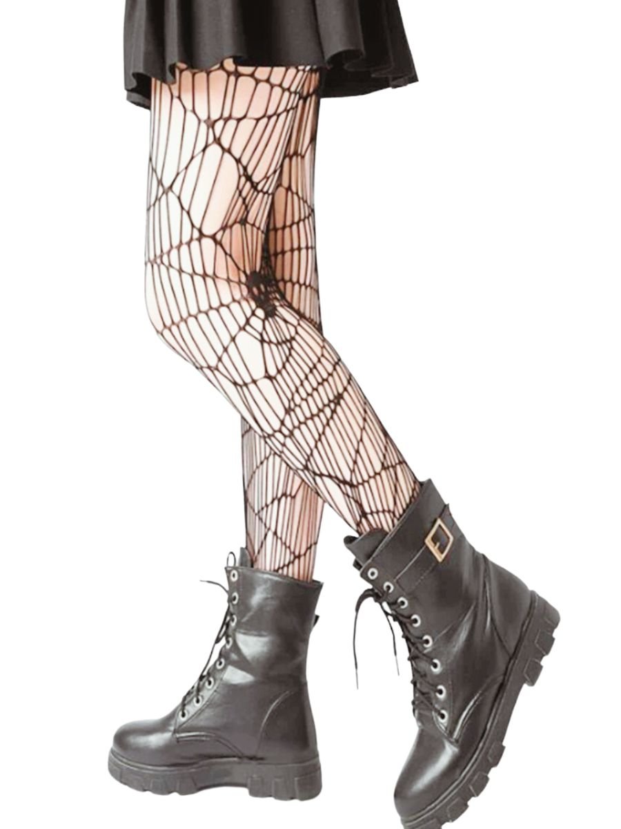 Meia Calça Arrastão Teia de Aranha Spider