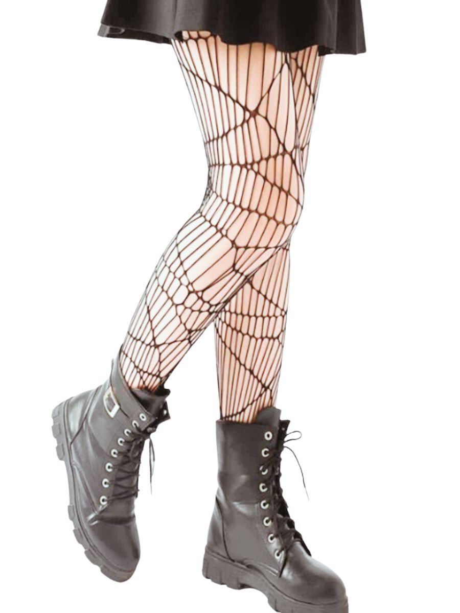 Meia Calça Arrastão Teia de Aranha Spider