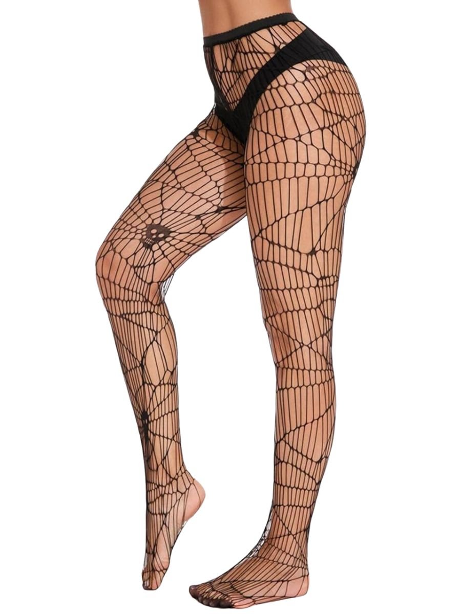 Meia Calça Arrastão Teia de Aranha Spider