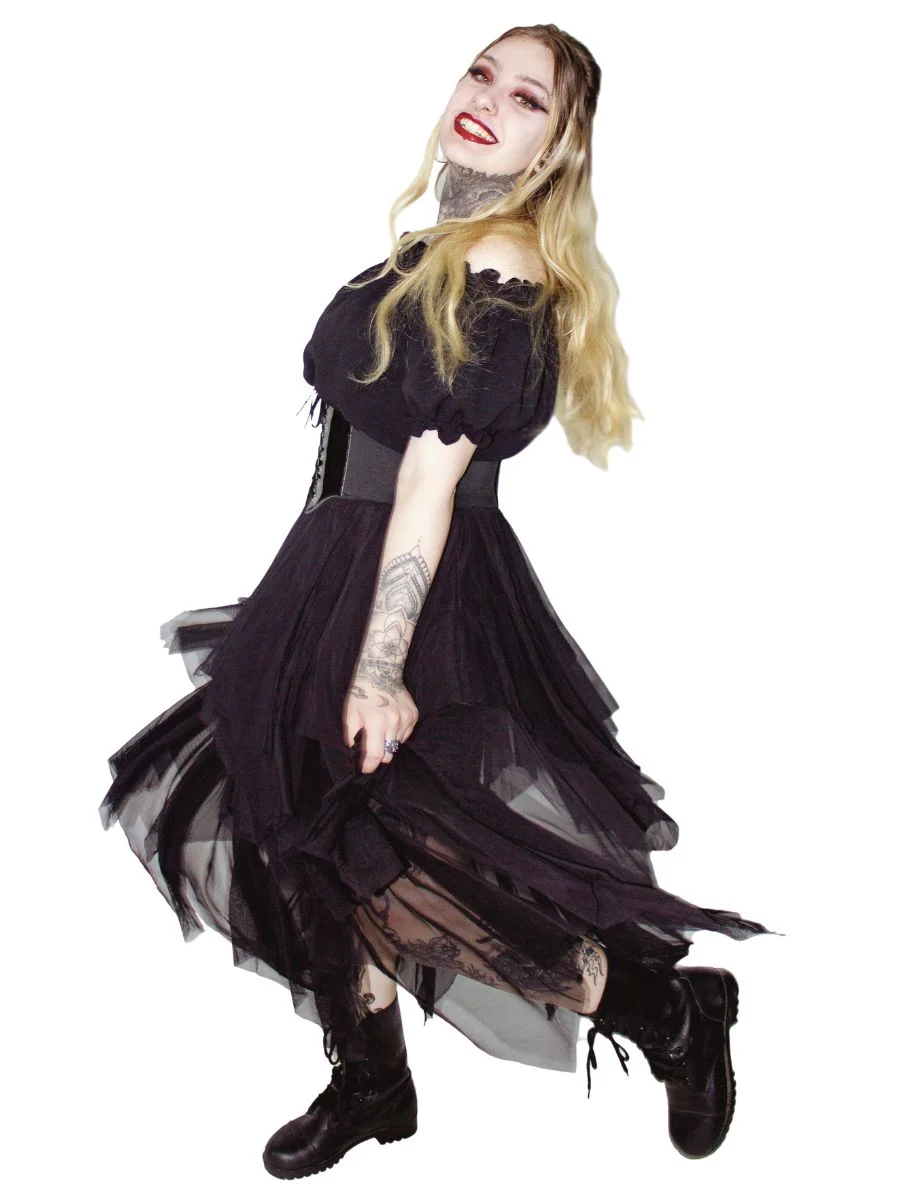 Saia Tule em Camadas Amy Lee