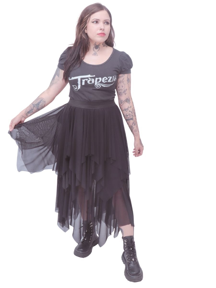 Saia Tule em Camadas Amy Lee