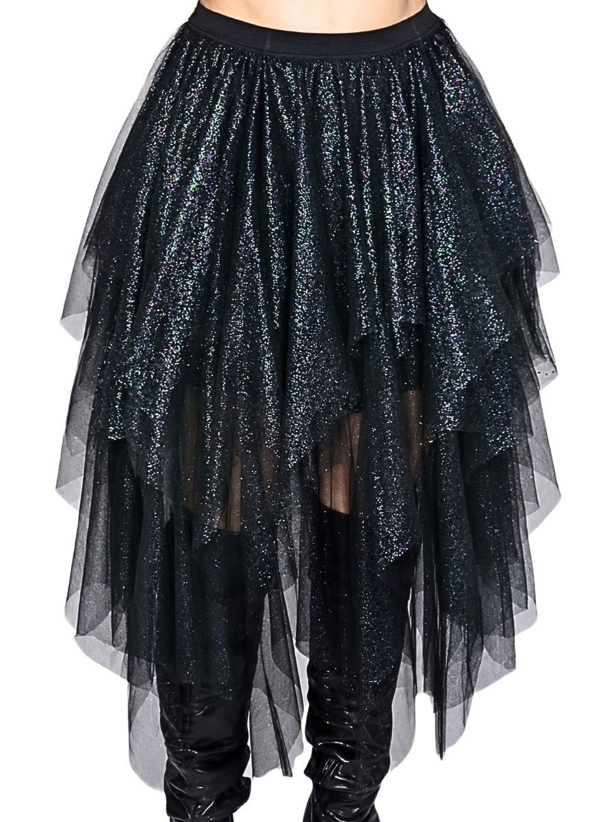 Saia Tule Em Camadas Glitter Sharon Den Adel