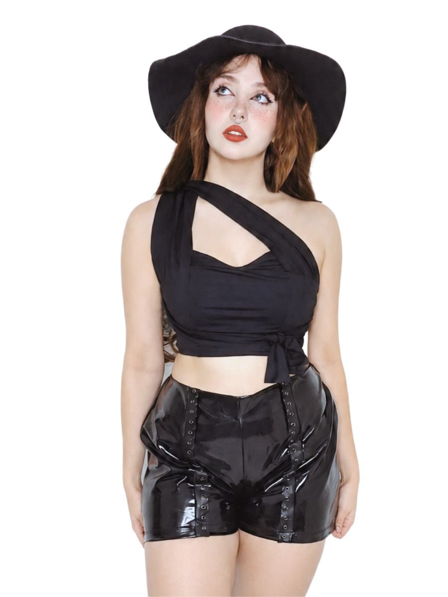 Shorts Hot Pants Vinil Noir Edge