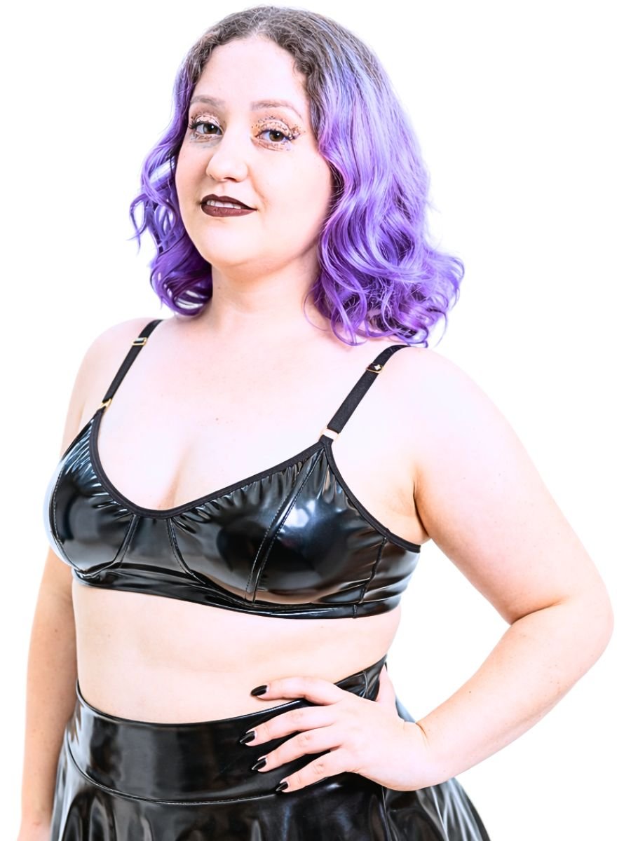 Sutiã Sem Bojo De Vinil Cat Woman