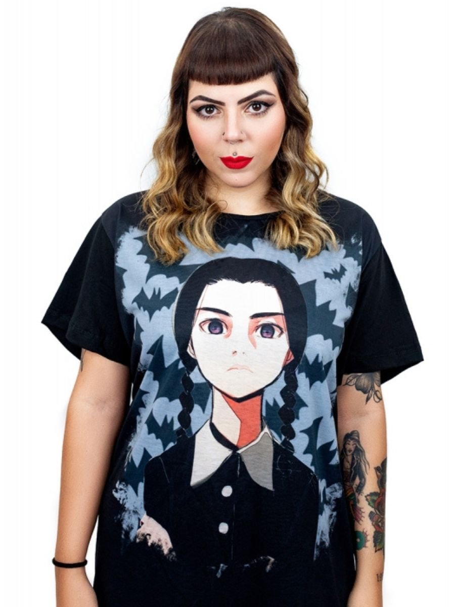 Vestido Camisetão - Wandinha Addams