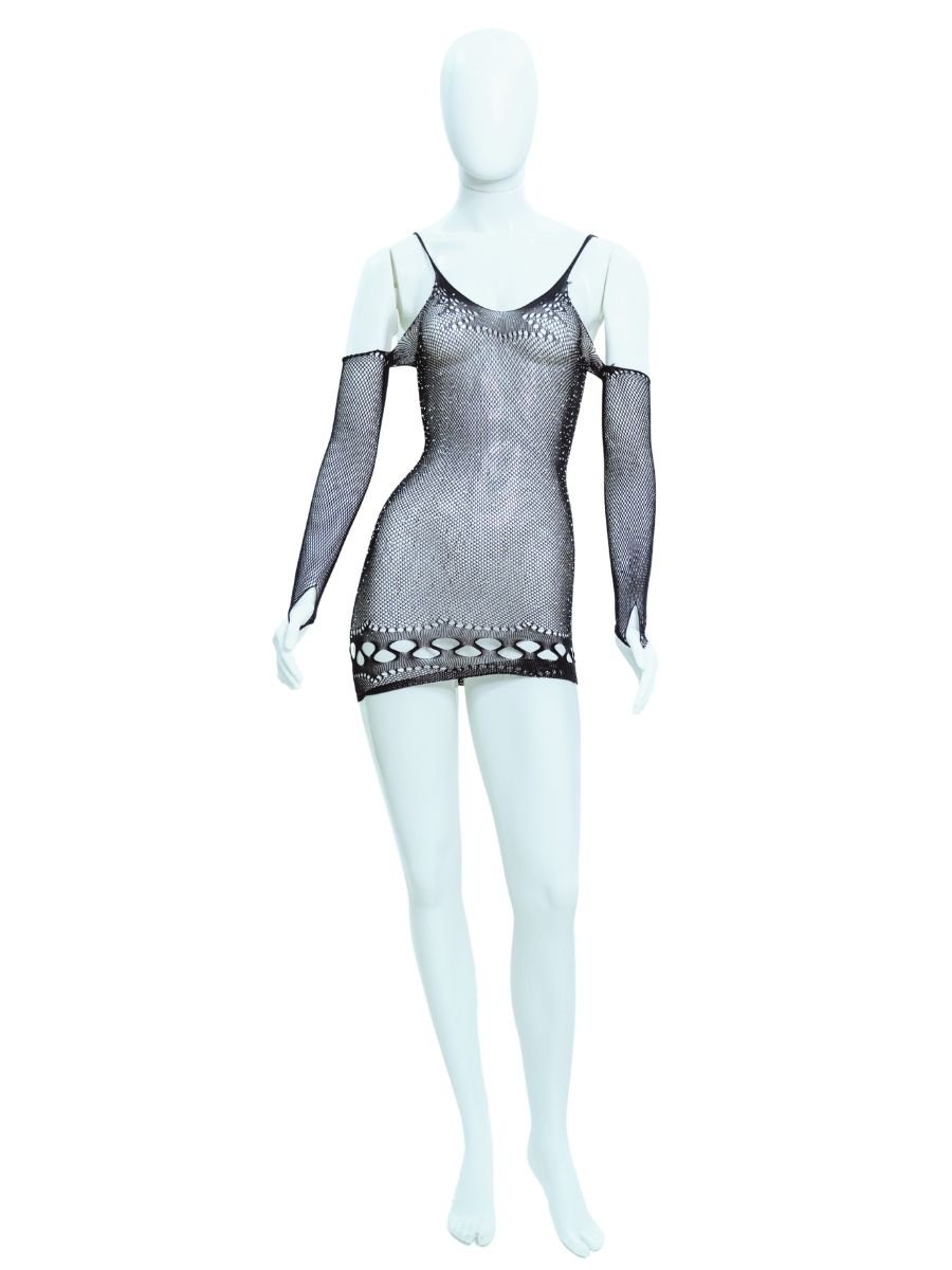 Vestido Fishnet Lana Vicious - Malha Arrastão