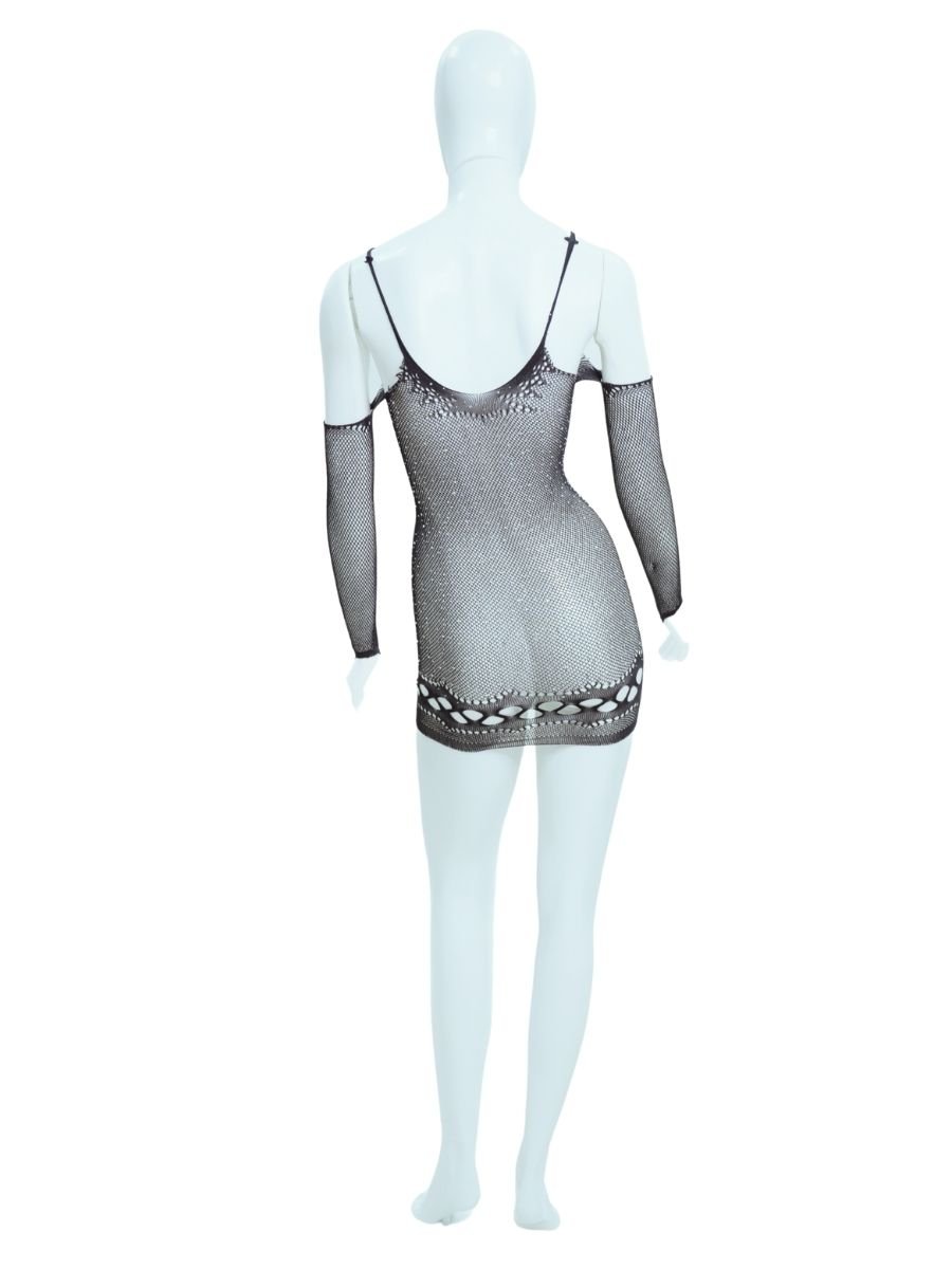 Vestido Fishnet Lana Vicious - Malha Arrastão