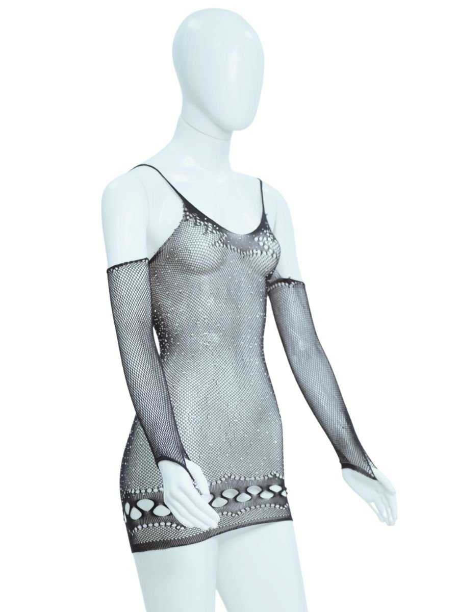 Vestido Fishnet Lana Vicious - Malha Arrastão