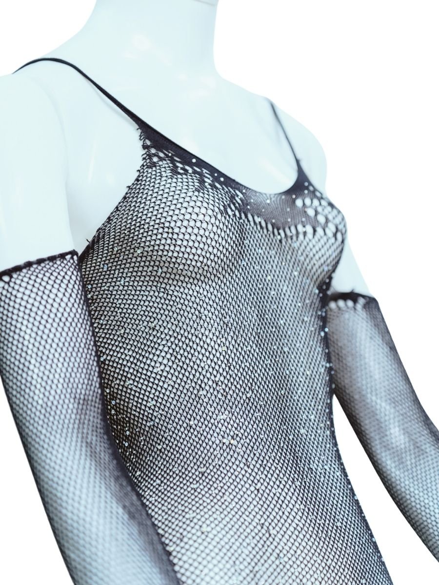 Vestido Fishnet Lana Vicious - Malha Arrastão