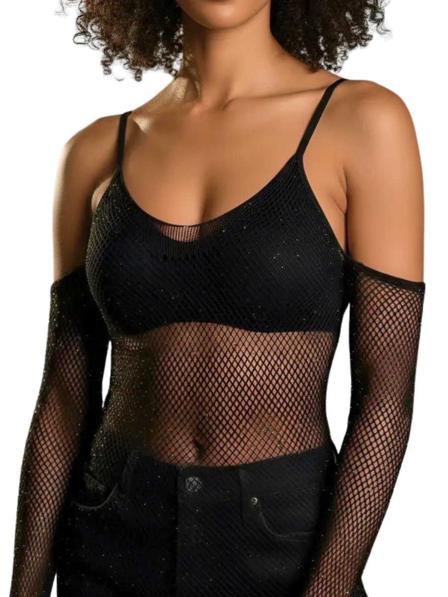 Vestido Fishnet Lana Vicious - Malha Arrastão