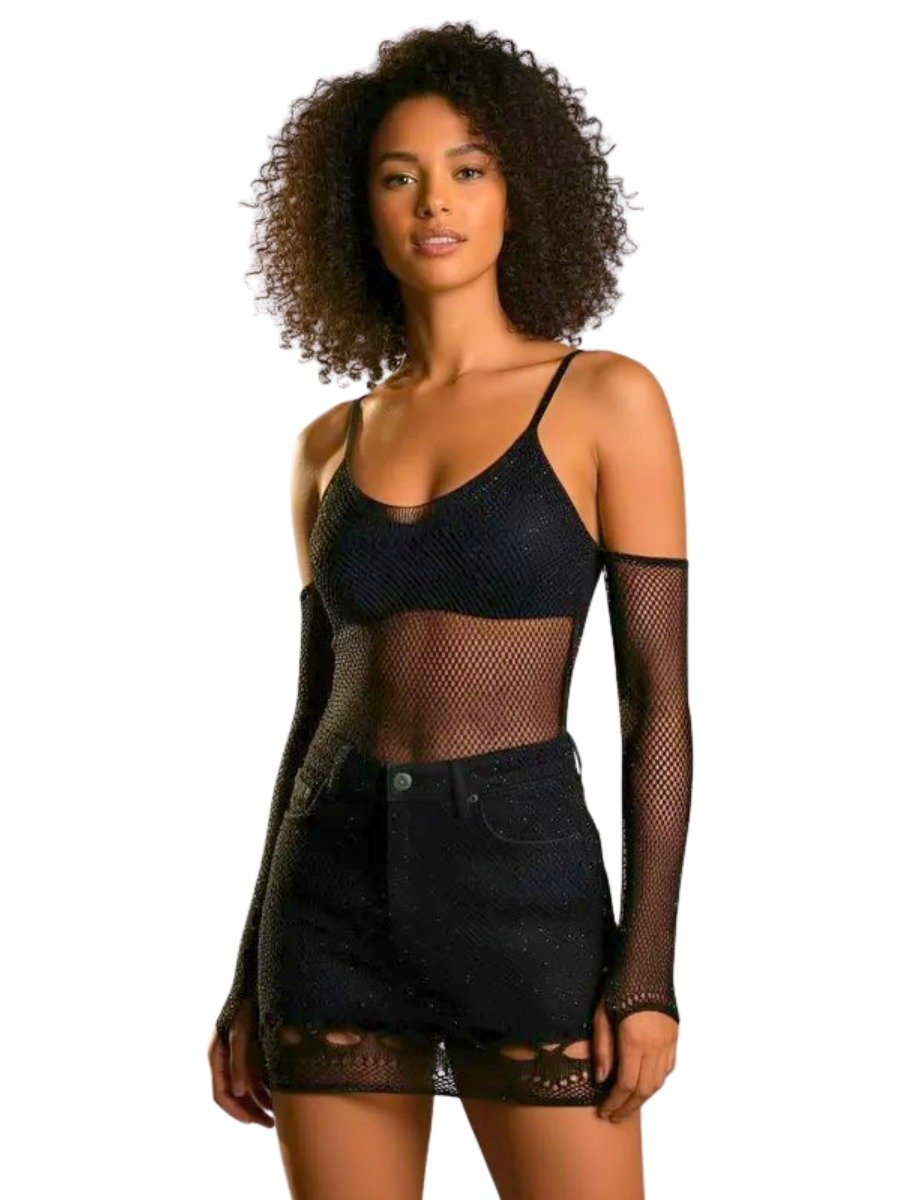 Vestido Fishnet Lana Vicious - Malha Arrastão