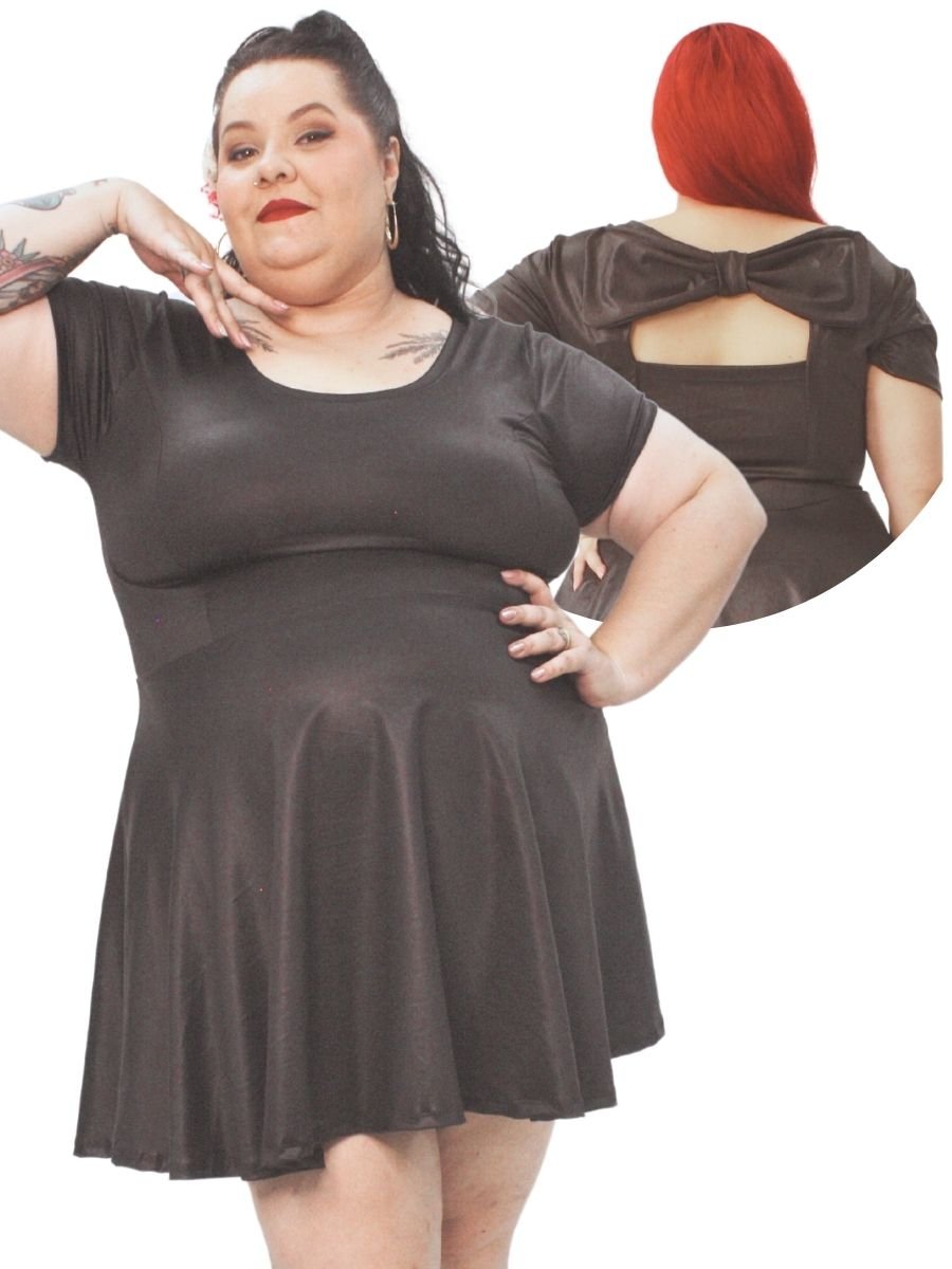 Vestido Gótico Dark Doll Bardot