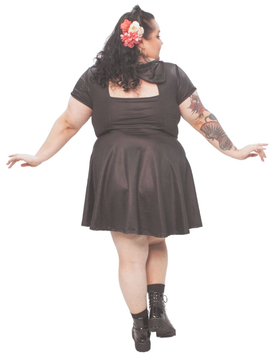 Vestido Gótico Dark Doll Bardot