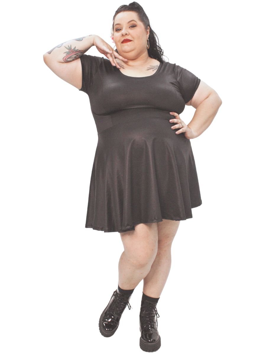 Vestido Gótico Dark Doll Bardot