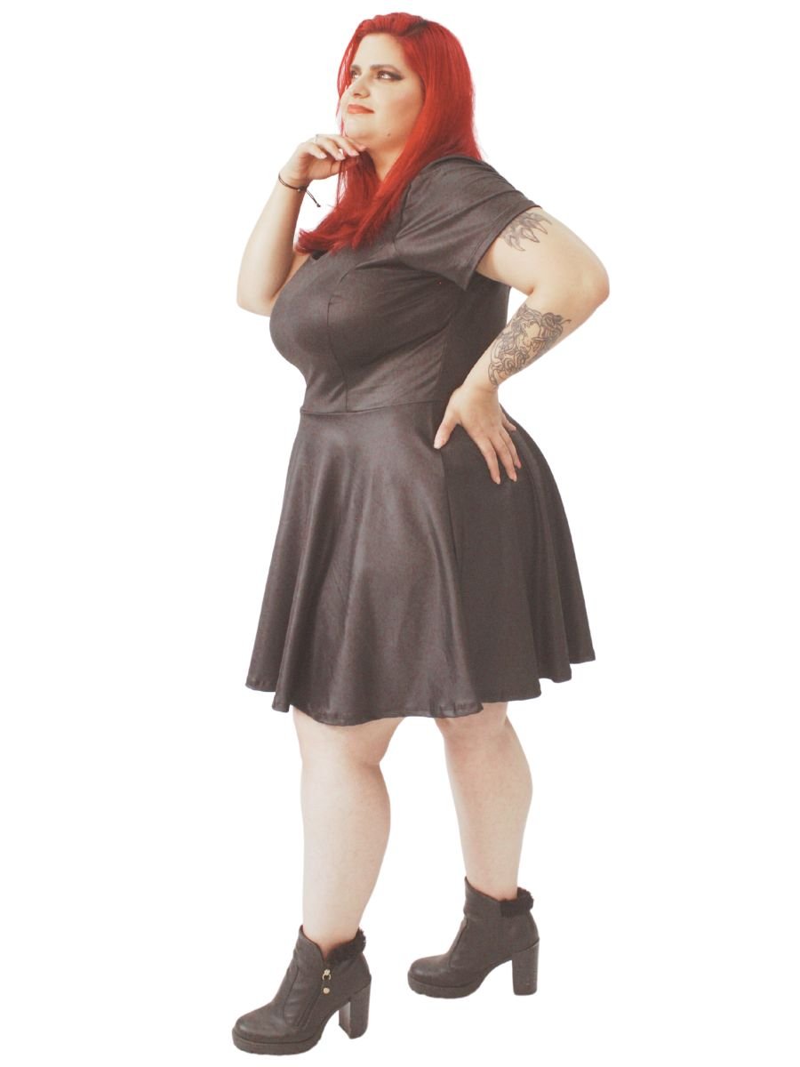 Vestido Gótico Dark Doll Bardot