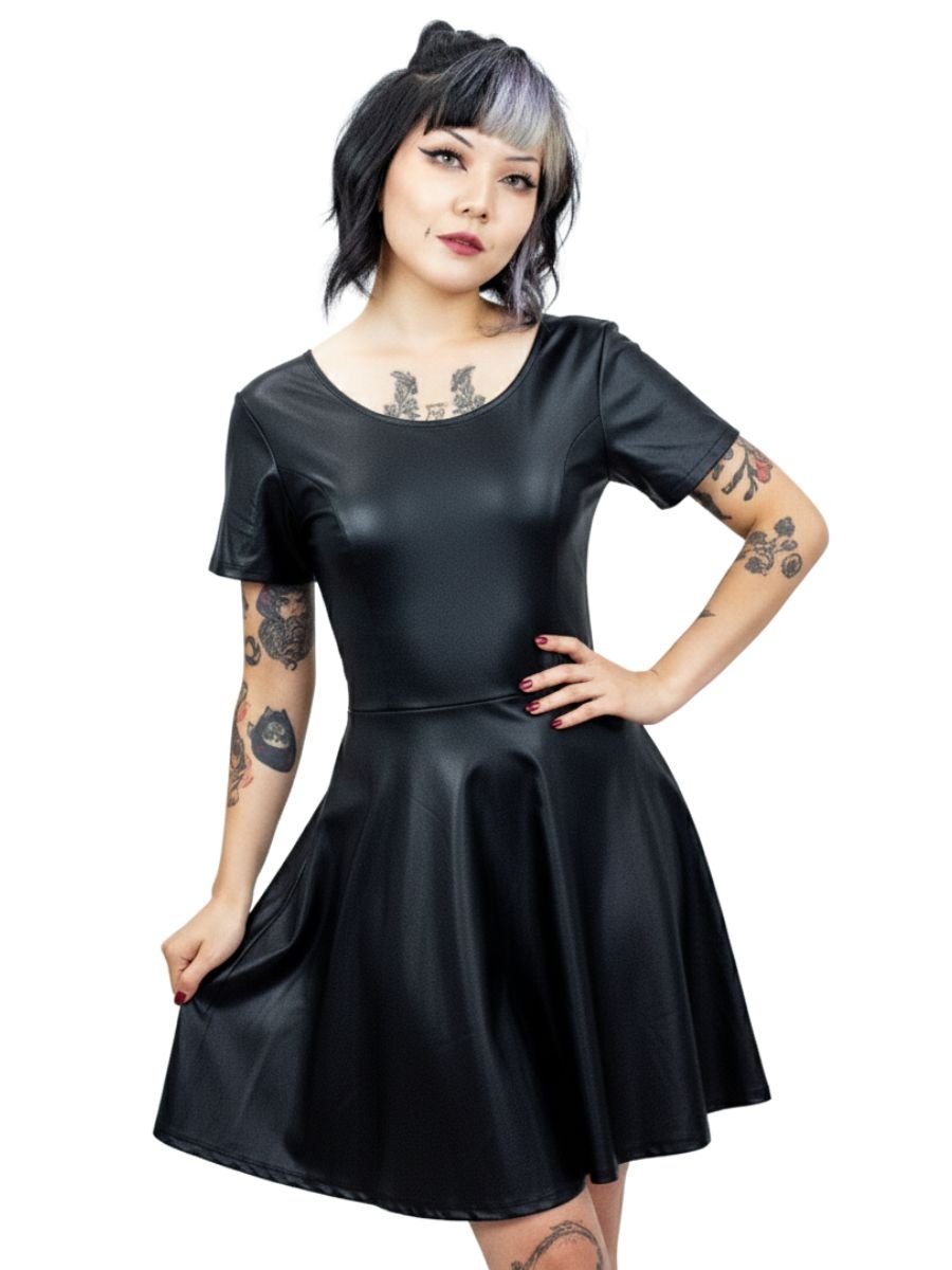 Vestido Gótico Dark Doll Bardot